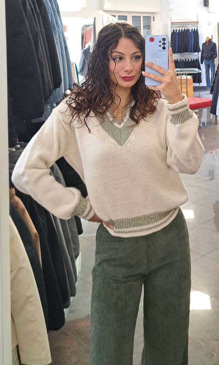 KOCCA Maglioncino Collegio con Scollo a V