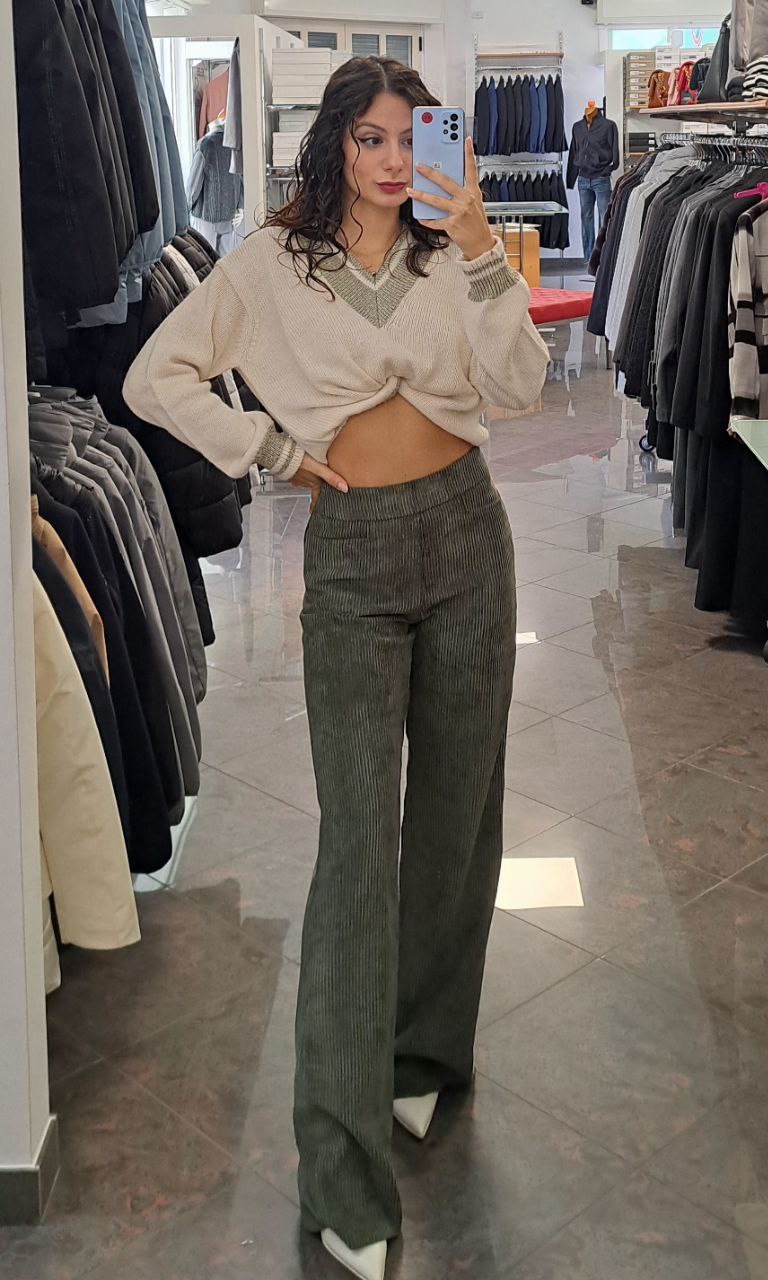 KOCCA Pantalone in Velluto a Costine