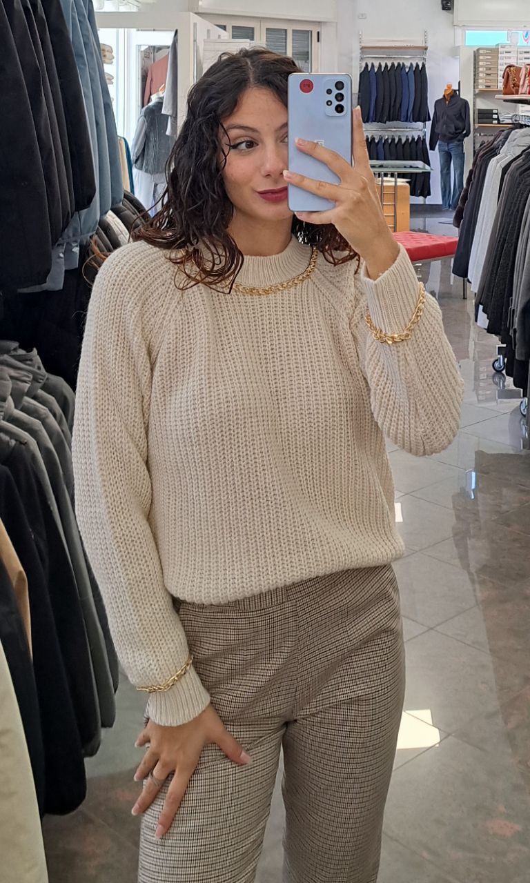 KOCCA Maglioncino con Catene Dorate