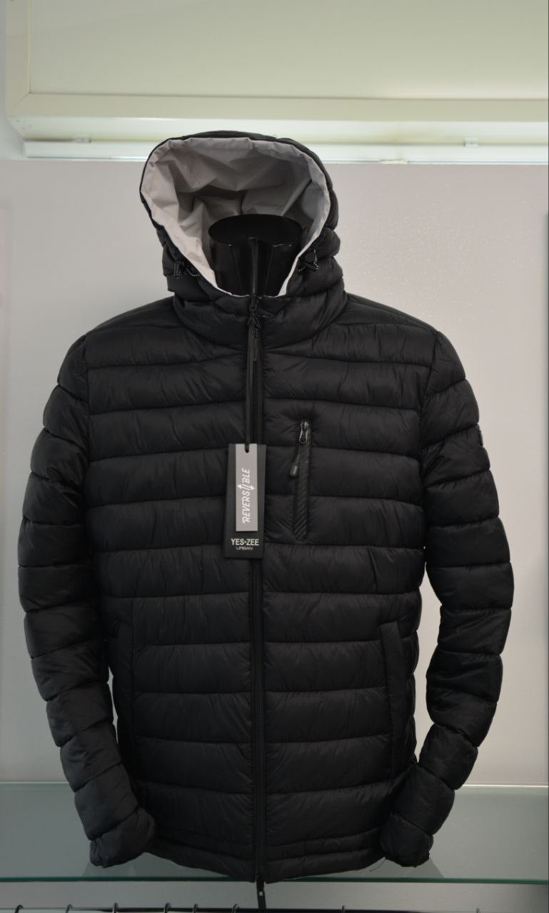 YES ZEE Giubbotto Reversibile con Cappuccio