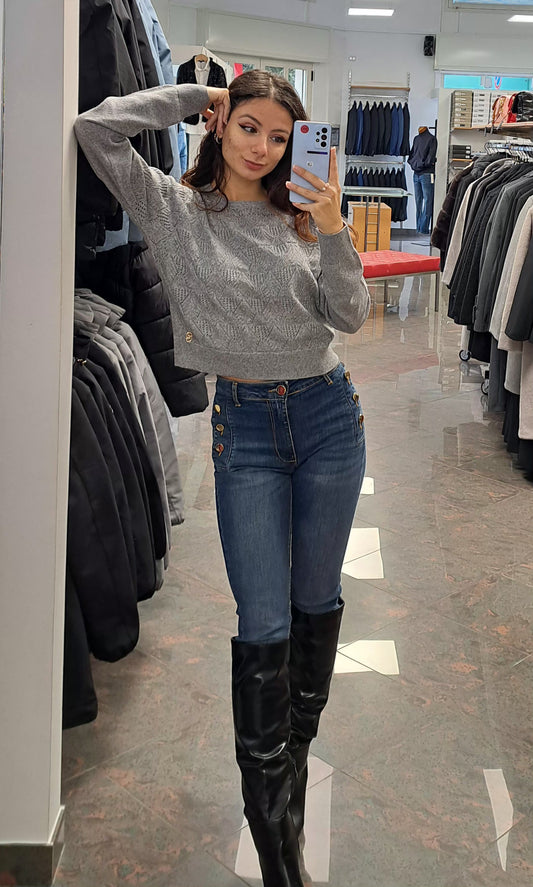 KOCCA Jeans Stretti con Bottoni