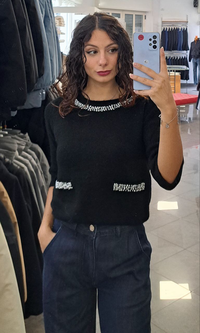 KOCCA Maglioncino Manica 3/4 con Perline