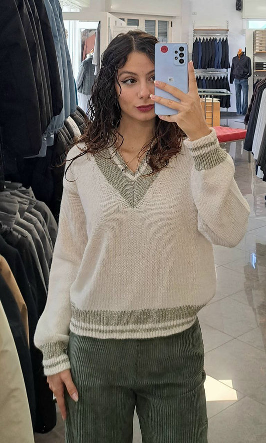 KOCCA Maglioncino Collegio con Scollo a V