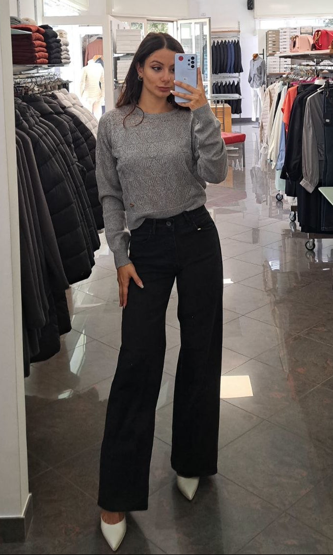 KOCCA Jeans Palazzo con Strass