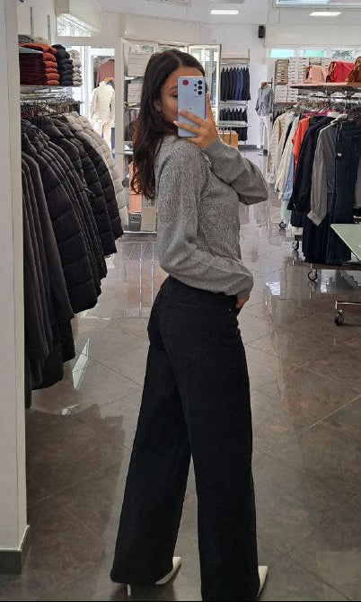 KOCCA Jeans Palazzo con Strass