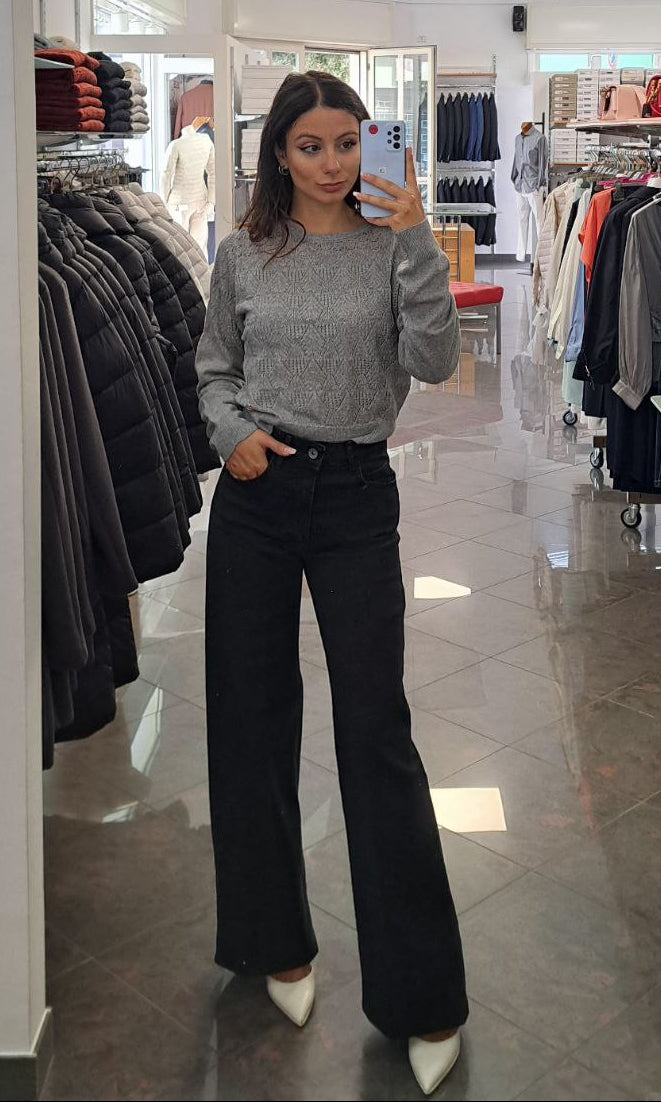 KOCCA Jeans Palazzo con Strass