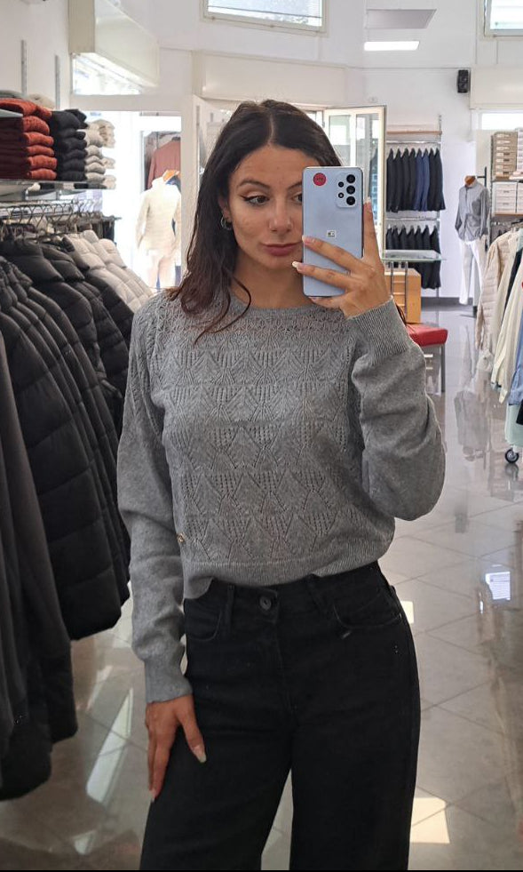 YES ZEE Maglioncino Corto Lavorato