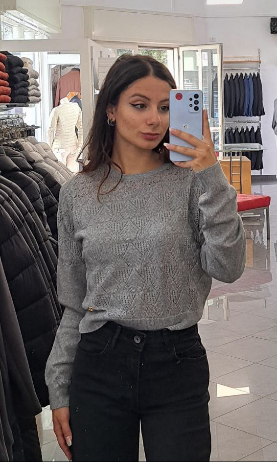 YES ZEE Maglioncino Corto Lavorato