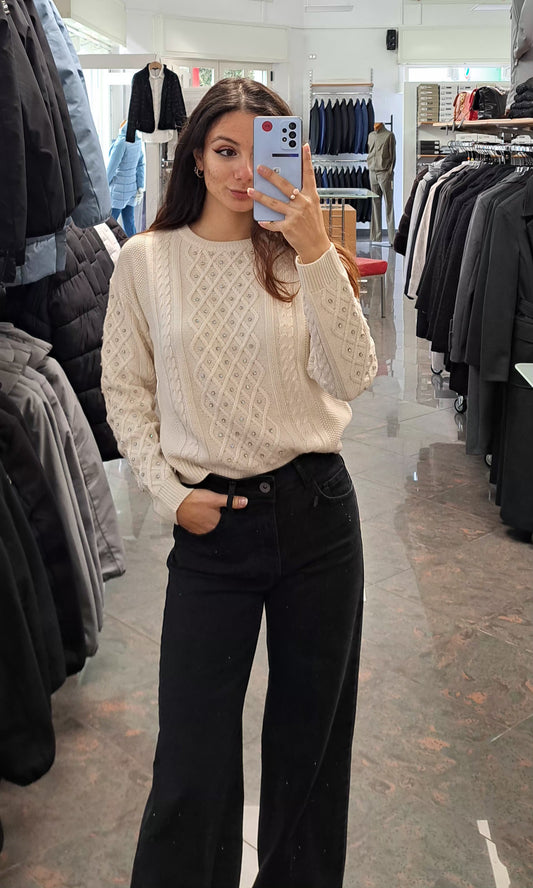 KOCCA Maglioncino Lavorato con Strass