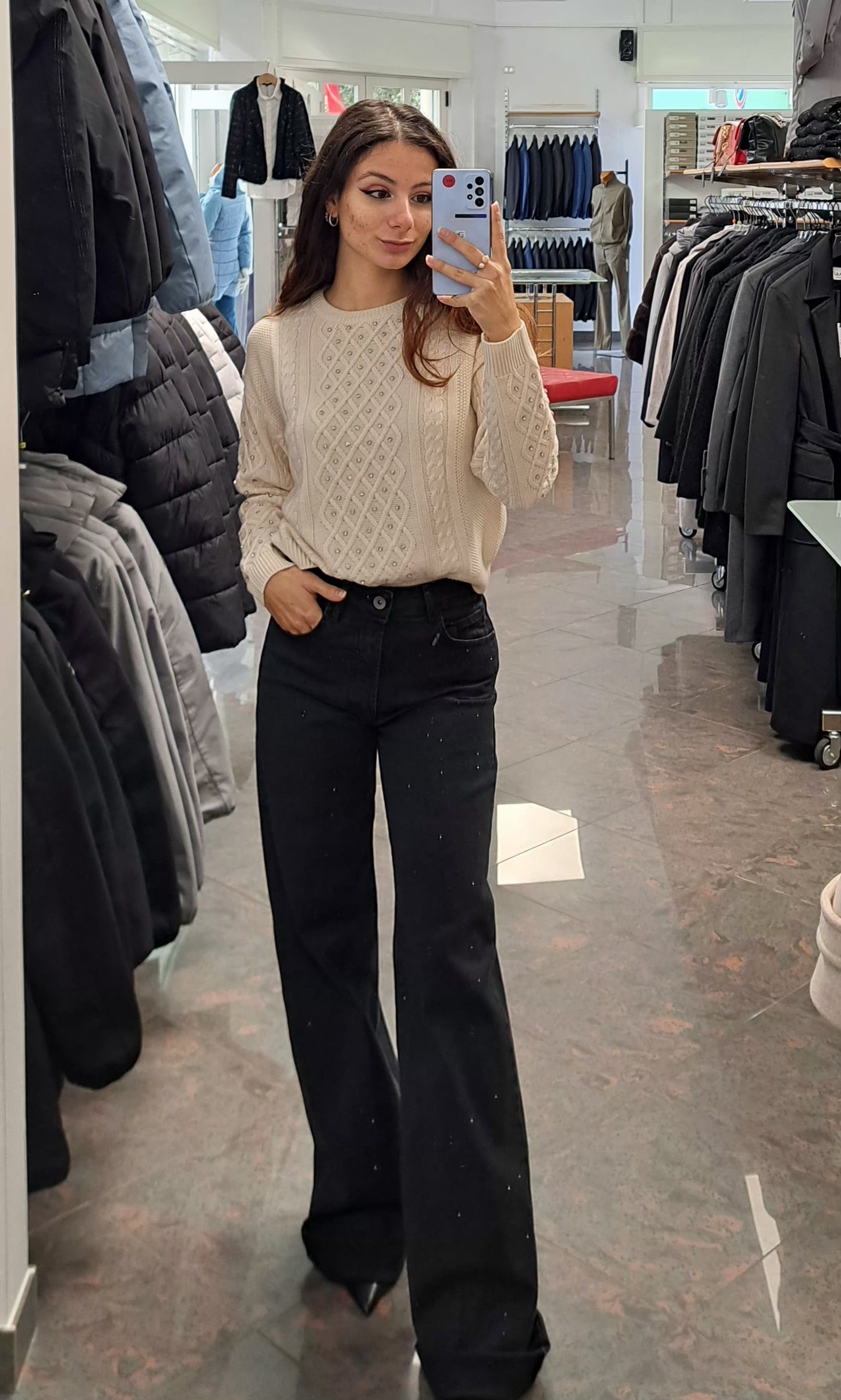 KOCCA Maglioncino Lavorato con Strass