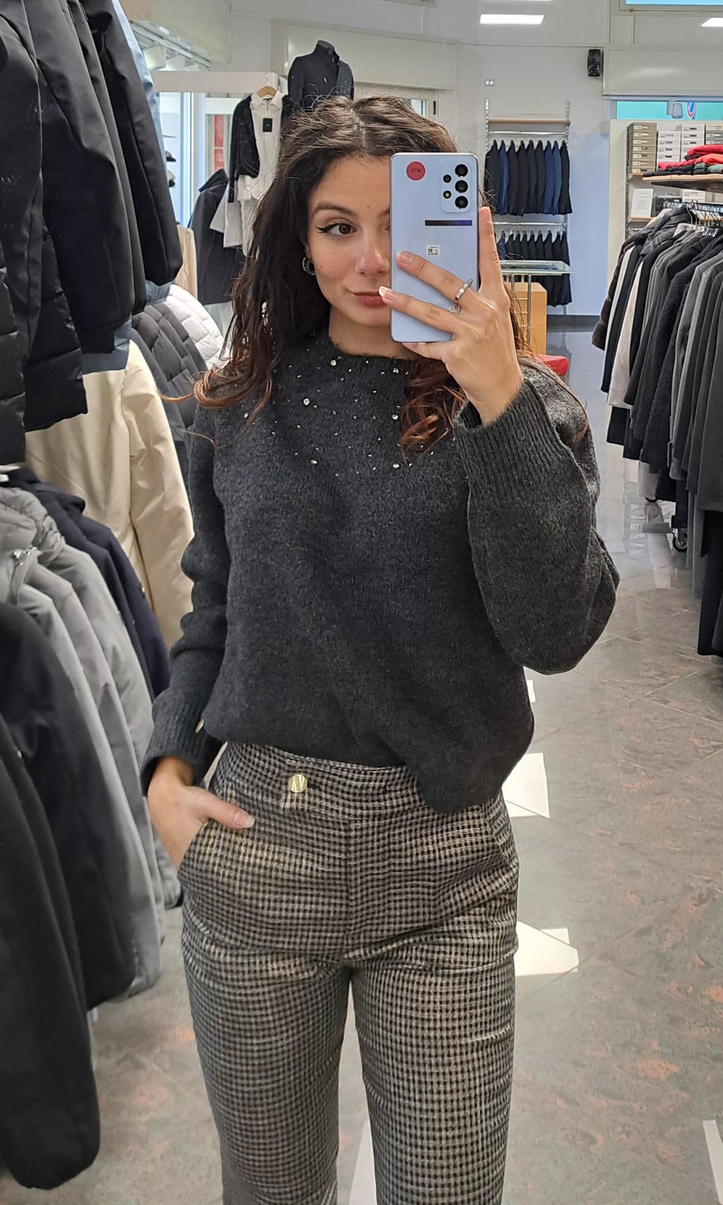 YES ZEE Maglioncino Semplice con Brillantini