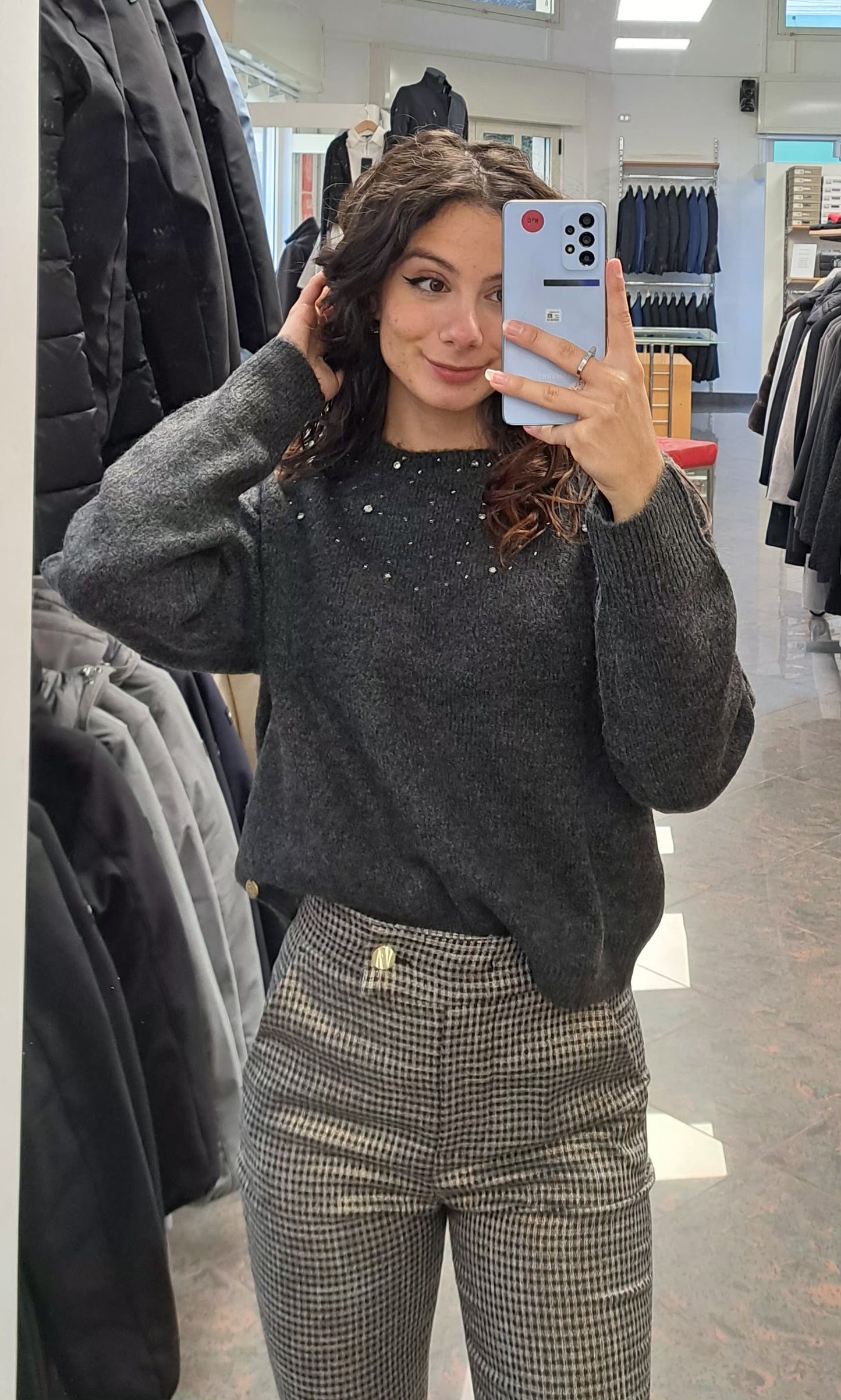 YES ZEE Maglioncino Semplice con Brillantini