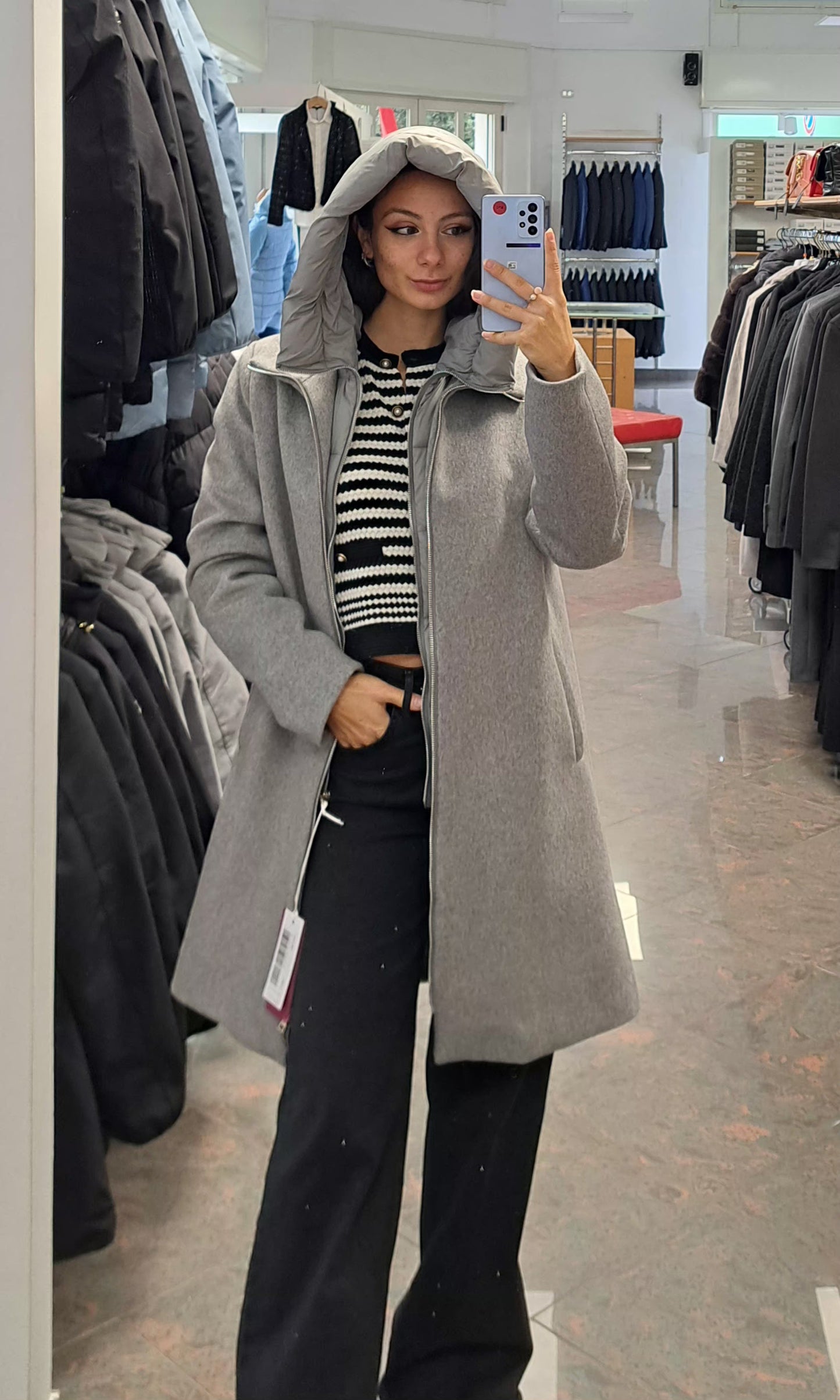 ECLA' Cappotto-Piumino con Cappuccio